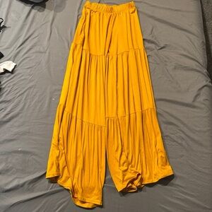 Elegant Mustard Yellow flair pants
